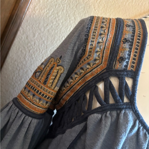 Free People Blouse Snow Kisses With Embroidery Size M - Picture 8 of 13